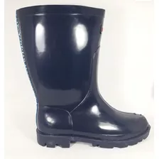 Bota De Lluvia Dama Caña Corta Azul