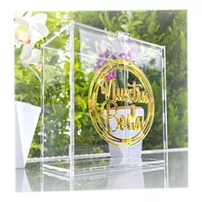 Caja Buzón Alcancía P/ Dinero / Sobres Mod: Nuestra Boda Oro