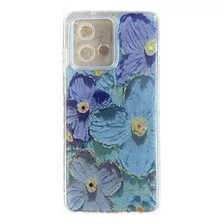 Funda Tpu Diseño Flor Violeta Para Motorola Moto G84