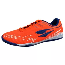 Tênis Futsal Dray Topfly - Adulto Oficial - Laranja / Azul