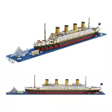 Blocos De Montar Navio Titanic Com Luz 1878 Peças Com Caixa