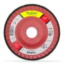 Disco Flap Plano Plástico 115 Mm Grano 60 Y115app60 Pegaso Color Rojo