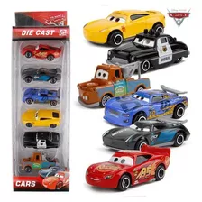 Pack 6 Carros Cars Rayo Mcqueen Fricción Metal Juguete Niños