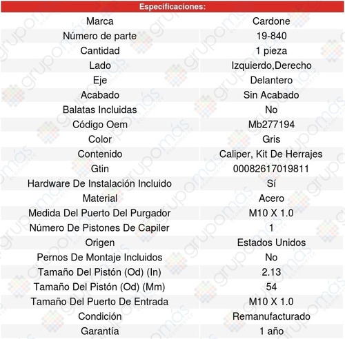 Caliper Freno Delantero Izquierdo,derecho Dodge Colt 84-86 Foto 5