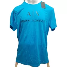 Playera Armani Exchange Hombre Negra Azul