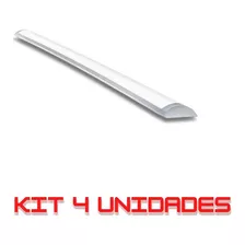 Kit 4 Luminárias Sobrepor Led 40w 120cm Tubular Branco Frio