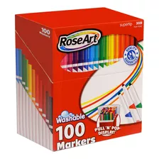 Juego 100 Marcadores Lavables Rose Art Colores