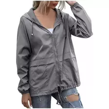 Chaqueta Impermeable Con Capucha For Mujer
