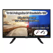 Tv 24 Polegadas 12volts C/ Antena Led Hd Caminhão Carreta