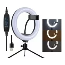 Ring Light Led Mesa Iluminador Pequena Tripé 6 Polegada 16cm