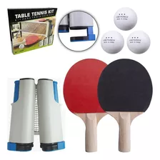Raquete Tênis De Mesa Rede Retrátil Kit Ping Pong C/ 3 Bolas Cor Sortido Tipo De Cabo St (reto)
