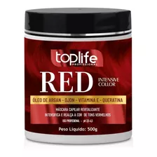 Máscara Matizadora Tonalizante Vermelha Red 500g Toplife