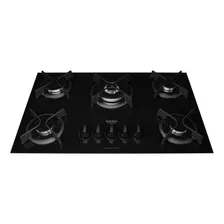 Cooktop 5 Bocas Com Mega E Tripla Chama Turbo Glass Dako