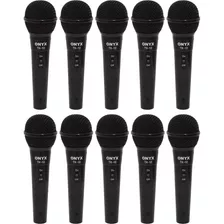 Kit 50 Microfones Dinâmicos Com Fio Tk 10 Onyx