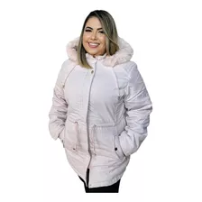 Jaqueta Parka Plus Size Feminina Blusa Casaco Forrado Frio