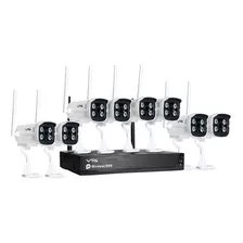 Kit Dvr Octagon 8 Cámaras 6tb Vta+ Smart Home Color Blanco