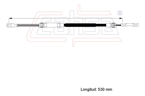 Cable Freno Trasero Para Pontiac Sunbird 1993 2l Cahsa Foto 2
