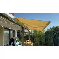 Toldo Proyectante Manual Para Terrazas, Color Crudo, 3x5x2,5