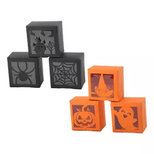 6x Cajas De Regalos De Halloween Cajas De Galletas Compactas
