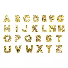 26pcs Rhinestone Alphabet Letter A-z Sliders Charms Cry...