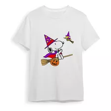 Playera Snoopy Woodstock Peanuts Disfraz Bruja Dulces Escoba