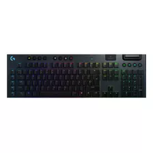 Teclado Gamer Bluetooth Logitech G Serie G G915 Qwerty Gl Tactile Inglés Internacional Color Negro Con Luz Rgb