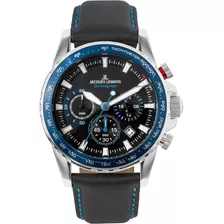 Reloj Jacques Lemans 1-2099b.1 Color De La Correa Negro Color Del Bisel Azul Color Del Fondo Negro