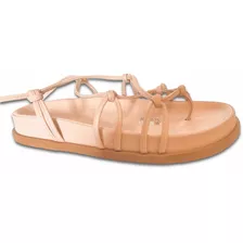 Sandália Flatform Meia Pata Anabela Corda Amarrar Birken 