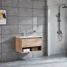 Mueble De Baño Queen Cajón/ Repisa Lavamanos Caramel 700mm