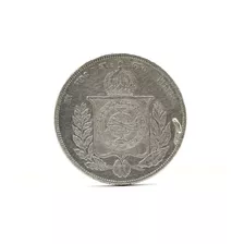 Moeda De Prata 1000 Reis 1858 Brasil Império Brasão M0508