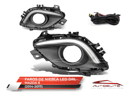 Rejillas Led Niebla Mazda 6 2014 2015 2016 2017 Biseles Drl Foto 2