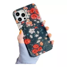 Funda Flowers Black Tpu Para iPhone 11 / Pro/pro Max/12