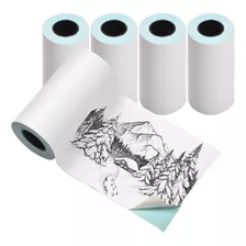 5 Rollos De Papel Térmico Autoadhesivo De 57x30 Mm