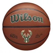 Bola Basquete Wilson Nba Team Alliance - Tam 7 Cor Marrom/verde