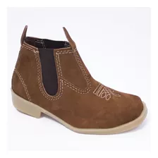 Bota Infantil Masculina Botina Country Tênis Criança Couro