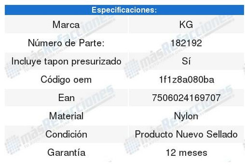 Deposito Anticongelante Kg Mercury Sable 3.0l 1996-2005 Foto 2