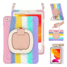 Funda iPad Braecn 10.2 9a/8a/7 Gen Portalápiz/rosa Colorido