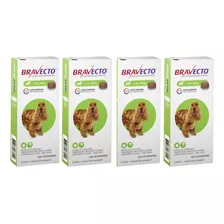 04 Bravecto Cães De 10 A 20kg 500mg Antipulgas E Carrapatos