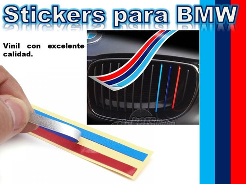 Sticker Para Parrilla Bmw Serie M 1,3,5 Chip Lips Emblema X1 Foto 3
