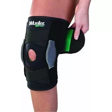 Mueller Verde Rodilla Articulada Ajustable Brace, Negro / Ve