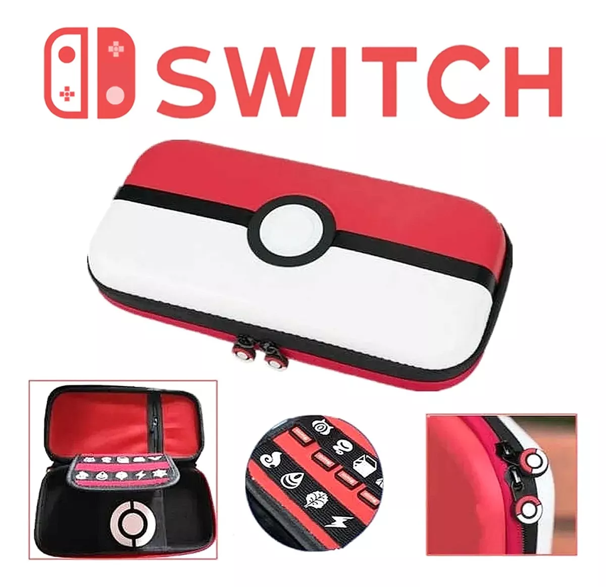 Estojo Capa Case P/ Nintendo Switch C/ 10 Porta-cartuchos Nf