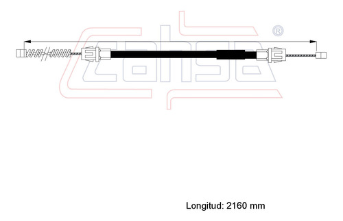 Chicote Cable Freno Trasero Derecho Mazda B2500 2.5l 1999 Foto 2