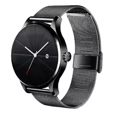 Reloj De Pulsera Hombre Análogo Elegante Formal Calendario Correa Gris Oscuro