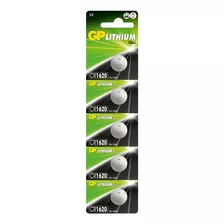 5 Baterias Pilhas 3v Gp Cr1620 1 Cartelas