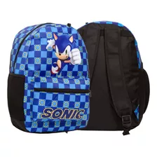 Mochila Sonic Juvenil Agolas Costas Masculina Infantil Cor Azul