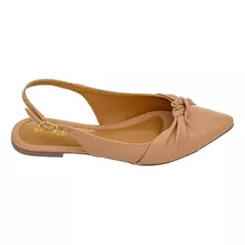 Sandalia Feminina Mule Confort Bico Fino Rasteira 346201