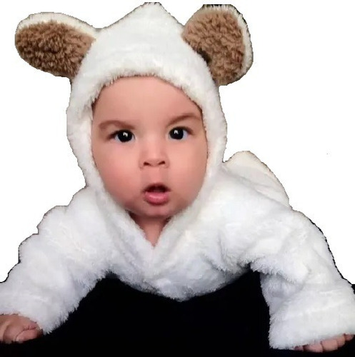Macacão Bebê Pelúcia Infantil Urso Orelhinha Bichinho Oferta