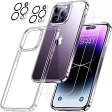 Funda Para iPhone 14 Pro Transparente Reforzado 5 En 1 