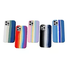 Funda Multicolor Arcoiris Para Motorola E32 Silicon Suave