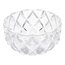 Centro De Mesa Fruteira 18x10cm Cristal Deli Diamond Lyor Cor Transparente